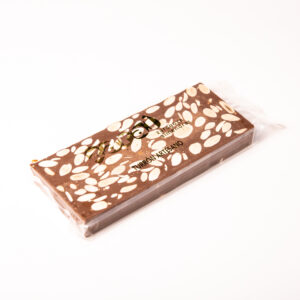 Turrón chocolate con leche con almendras y choclate puro con almendras